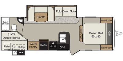 2017 KEYSTONE RV PASSPORT 2670BH (bunks)