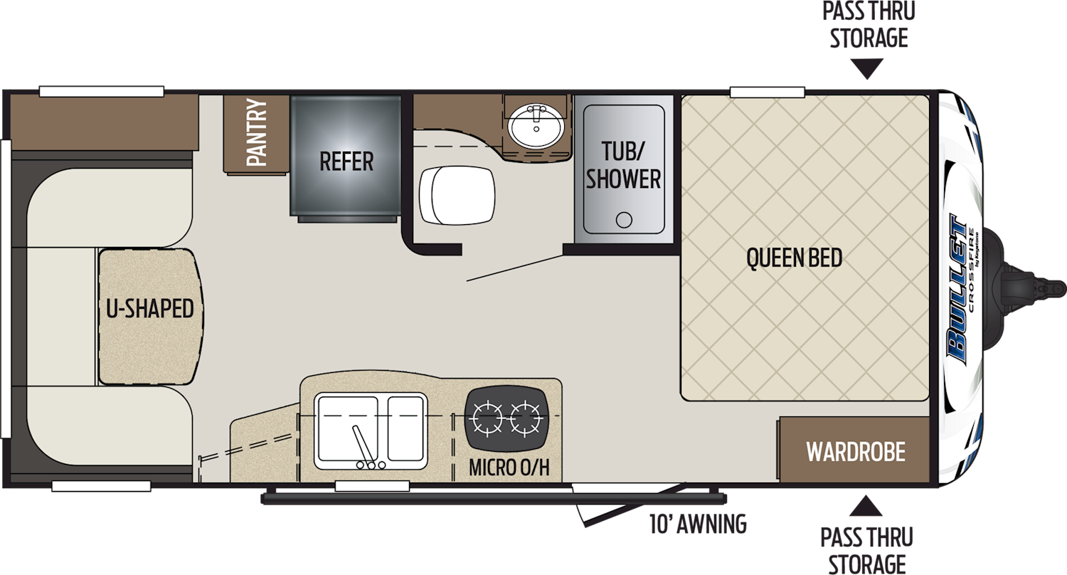 2020 KEYSTONE BULLET CROSSFIRE 1900RD (couples) Floorplan