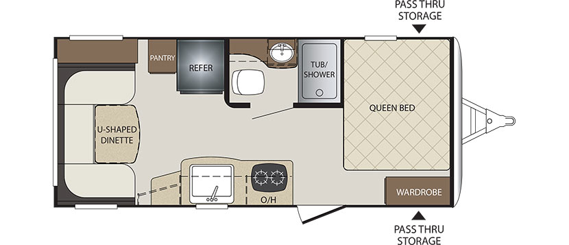2019 KEYSTONE BULLET CROSSFIRE 1900RD (couples) Floorplan