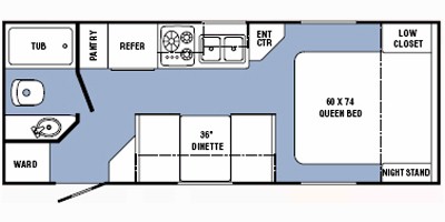 2013 R-VISION CROSSOVER 210QB (couples) Floorplan