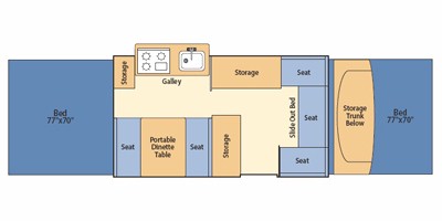2009 FLEETWOOD COLEMAN MESA (bunks) Floorplan