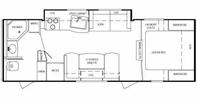 2011 KEYSTONE BULLET 246RBS (couples) Floorplan