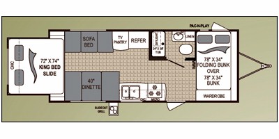 2010 DUTCHMEN AEROLITE 21KS (bunks) Floorplan
