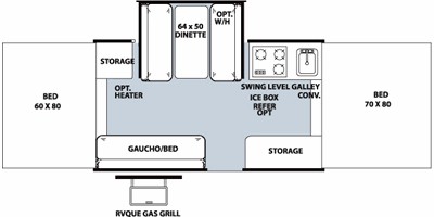 2013 FOREST RIVER ROCKWOOD 2318G (bunks) Floorplan