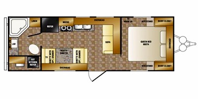 2012 CROSSROADS ZINGER 23FB (couples) Floorplan