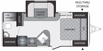 2011 KEYSTONE PREMIER 19FBPR (couples) Floorplan