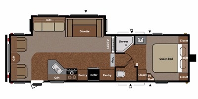 2011 KEYSTONE RV SPRINGDALE 279RLS Floorplan