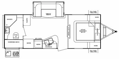 2011 CRUISER RV VIEWFINDER 22RBDS (couples) Floorplan