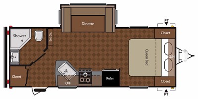 2014 KEYSTONE SUMMERLAND 2100 (couples) Floorplan