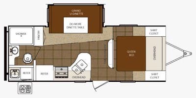 2015 PRIMETIME TRACER EXECUTIVE 230FBS (couples) Floorplan