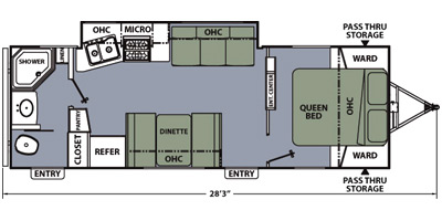 2015 COACHMEN APEX 249RBS (couples) Floorplan