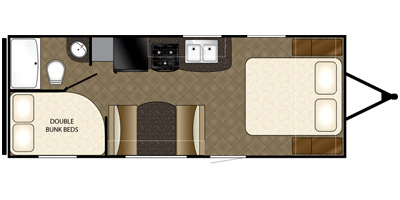 2014 HEARTLAND TRAILRUNNER 22SLE (BUNKS) Floorplan