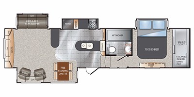 2013 KEYSTONE ALPINE 3500RE (couples) Floorplan