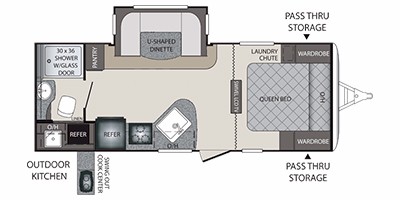 2015 KEYSTONE PREMIER 22RBPR (couples) Floorplan