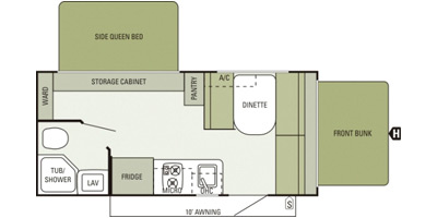 2014 STARCRAFT LAUNCH 17SB (bunks) Floorplan