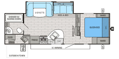 2016 JAYCO WHITE HAWK 27RBOK (couples) Floorplan