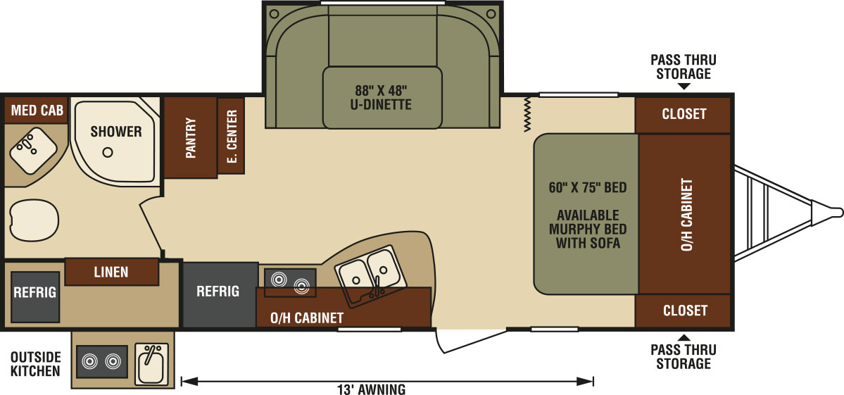 2016 VENTURE SONIC 220VRB (couples) Floorplan