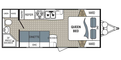 2017 DUTCHMEN KODIAK 201QB (couples) Floorplan