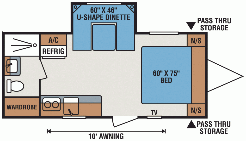 2017 K-Z INC. SPREE ESCAPE 200S (couples) Floorplan