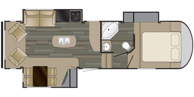 2018 HEARTLAND SUNDANCE 289TS (couples) Floorplan