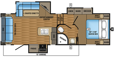 2017 JAYCO EAGLE 24.5SCKTS (couples) Floorplan