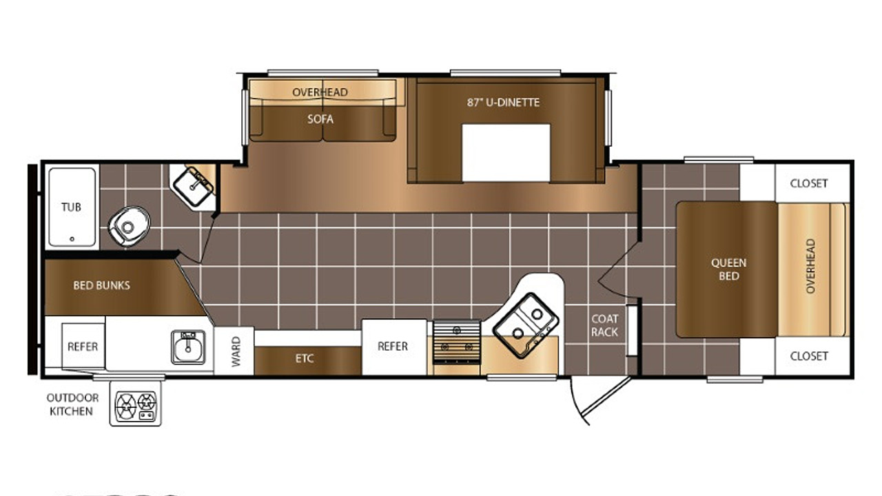 2018 PRIMETIME AVENGER 27DBS (bunks) Floorplan