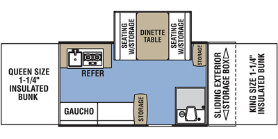 2018 COACHMEN CLIPPER 1285ST (bunks) Floorplan