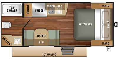 2018 STARCRAFT LAUNCH 17QB (couples) Floorplan