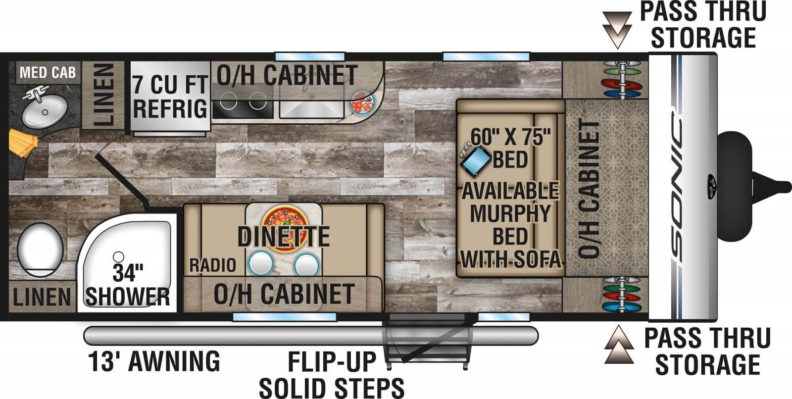 2020 VENTURE SONIC 190VRB Floorplan