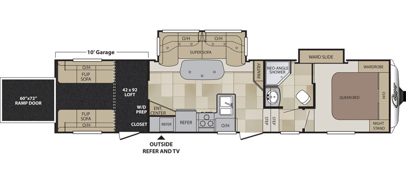 2017 KEYSTONE COUGAR 326SRX Floorplan
