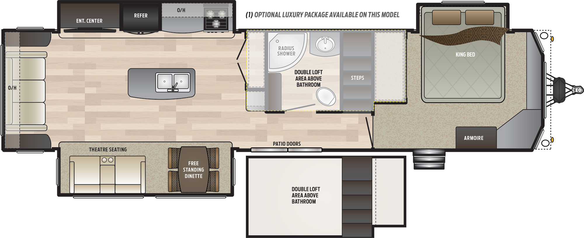 2020 KEYSTONE RETREAT 39FLFT (bunks) Floorplan
