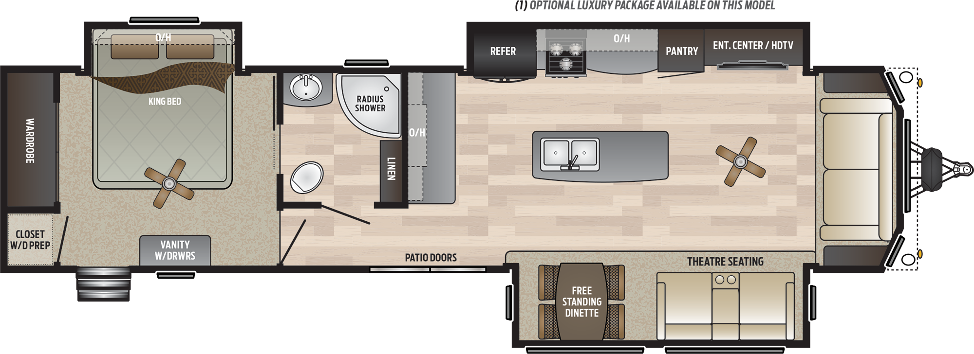 2019 KEYSTONE RETREAT 391MKTS (couples) Floorplan