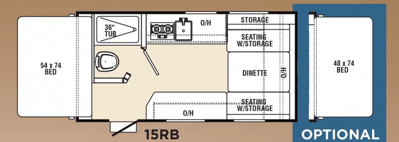 2015 FOREST RIVER VIKING 15RB (bunks) Floorplan