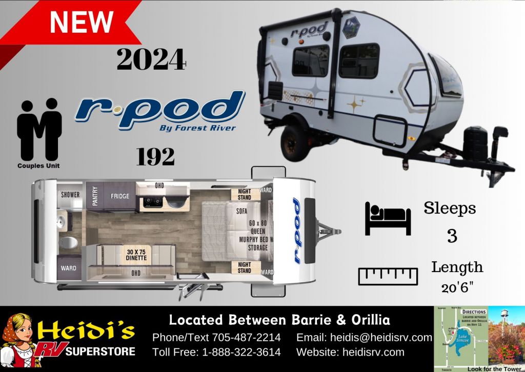 2024 FOREST RIVER RPOD 192 (MURPHY BED, REAR BATH*)