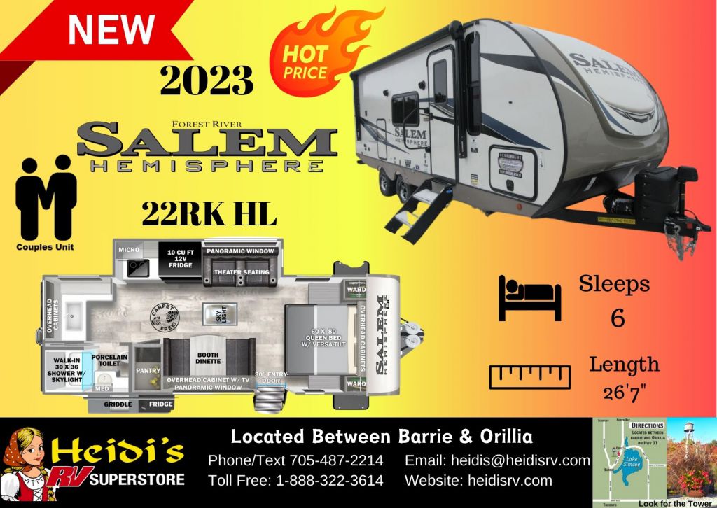 2023 FOREST RIVER SALEM HEMISPHERE 22RK HL (OUTSIDE KITCHEN*)