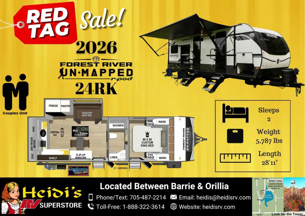 2026 FOREST RIVER UN-MAPPED 24RK (REAR KITCHEN, TAIL GATE EDITION*)