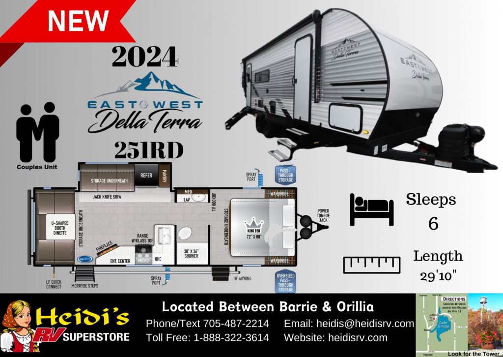 2024 EAST TO WEST DELLA TERRA 251RD (REAR DINETTE*)