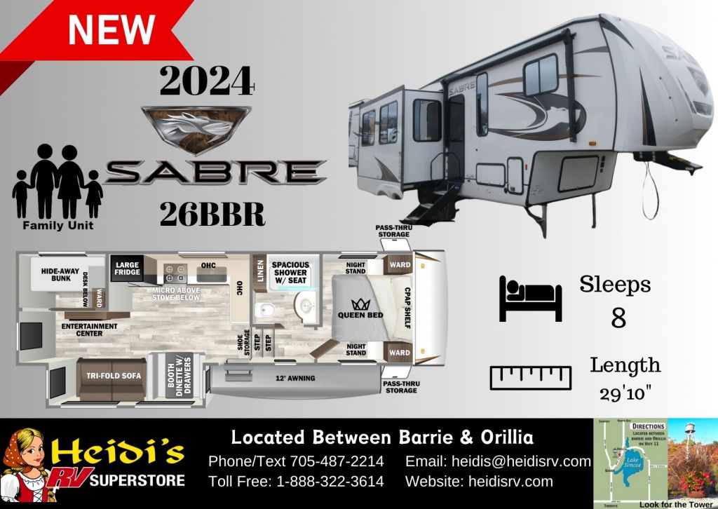 2024 FOREST RIVER SABRE 26BBR (BUNKS)