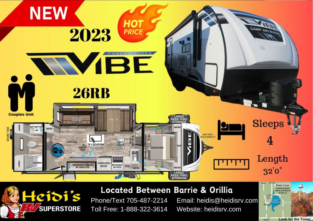2023 FOREST RIVER VIBE 26RB (OUTSIDE KITCHEN *)