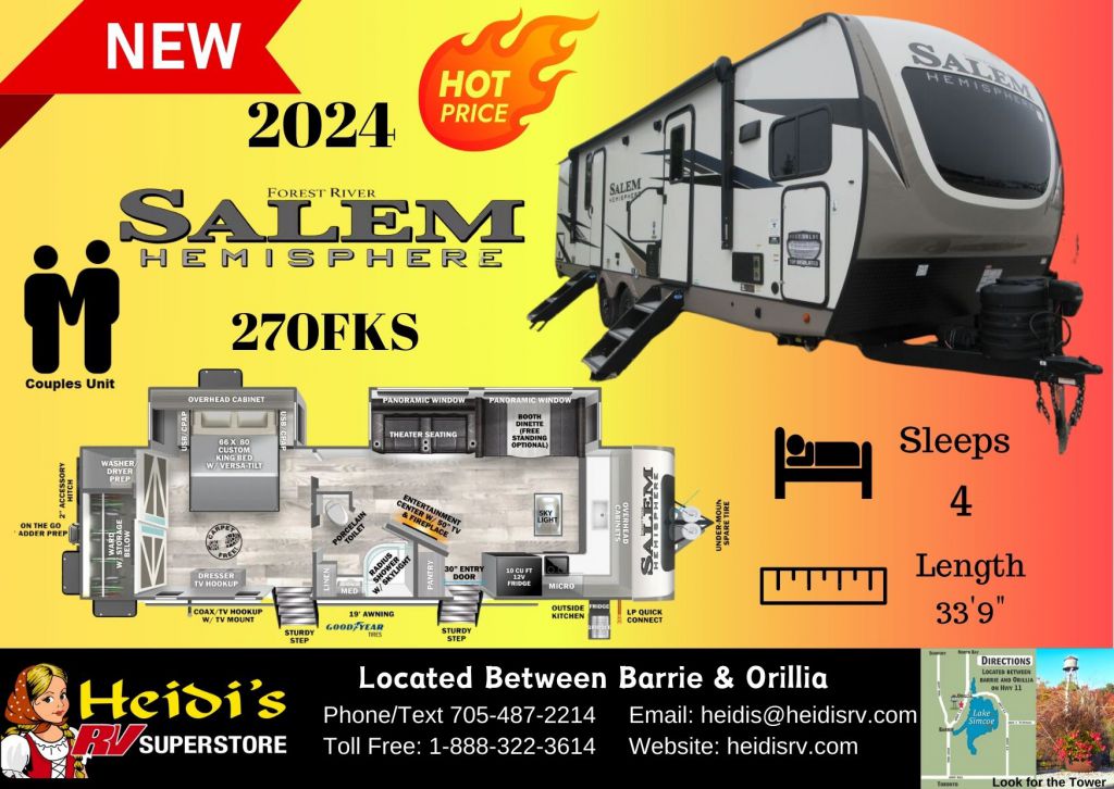 2024 SALEM FOREST RIVER HEMISPHERE 270FKS (OUTSIDE KITCHEN *)