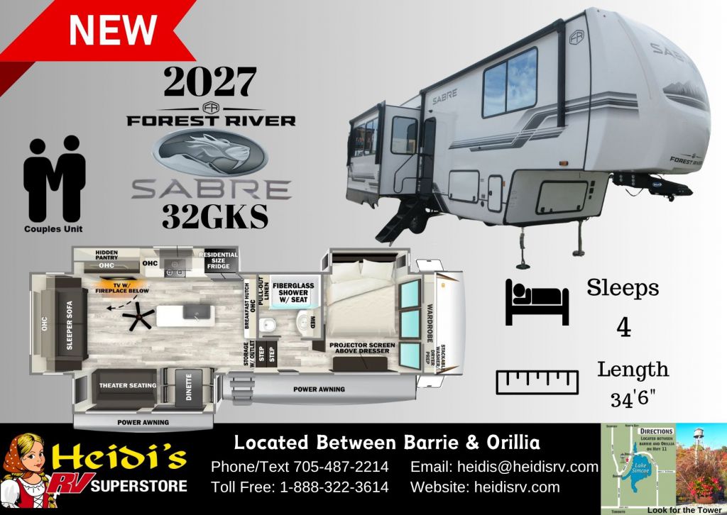 2027 FOREST RIVER SABRE 32GKS (REAR LIVING*)