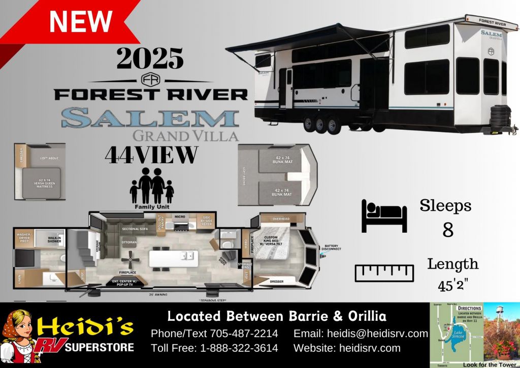 2025 FOREST RIVER SALEM GRAND VILLA 44VIEW (DOUBLE LOFT)