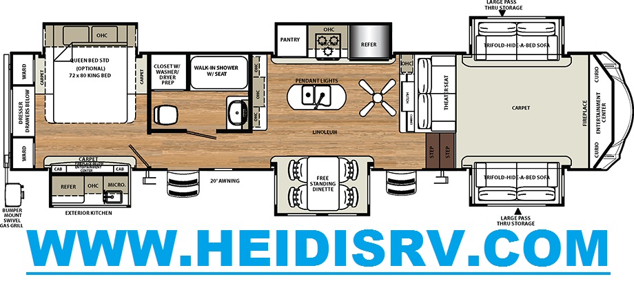 2020 Sierra Forest River 379flok Front Living Outside Kitchen