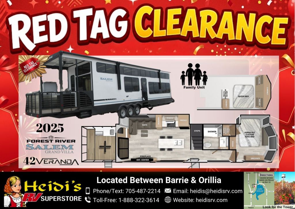 2025 FOREST RIVER SALEM GRAND VILLA 42VERANDA (LOFT, REAR DECK, OUT. KIT.)