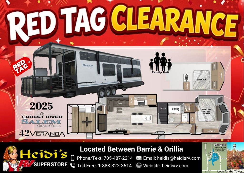 2025 FOREST RIVER SALEM GRAND VILLA 42VERANDA (LOFT, REAR DECK, OUT. KIT.)