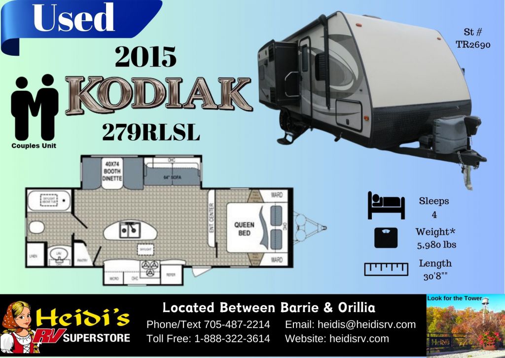 2015 DUTCHMEN KODIAK 279RBSL (ISLAND KITCHEN*)