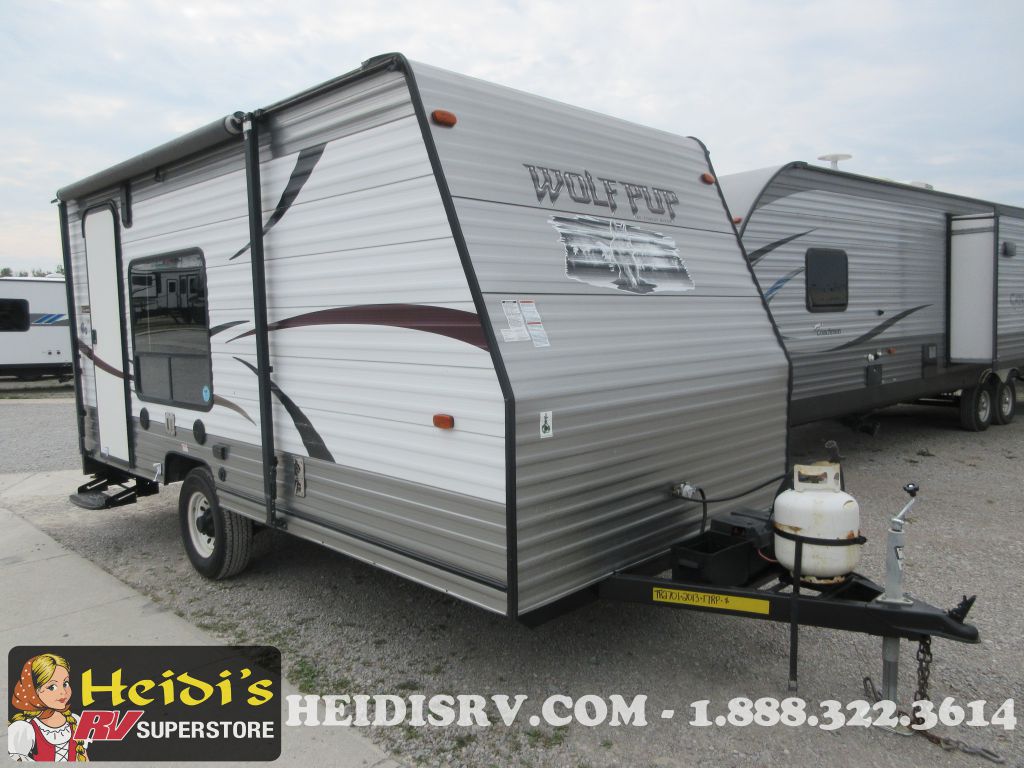 2013 FOREST RIVER WOLF PUP 17RP (TRAVEL TRAILER TOY HAULER, BUNKS)