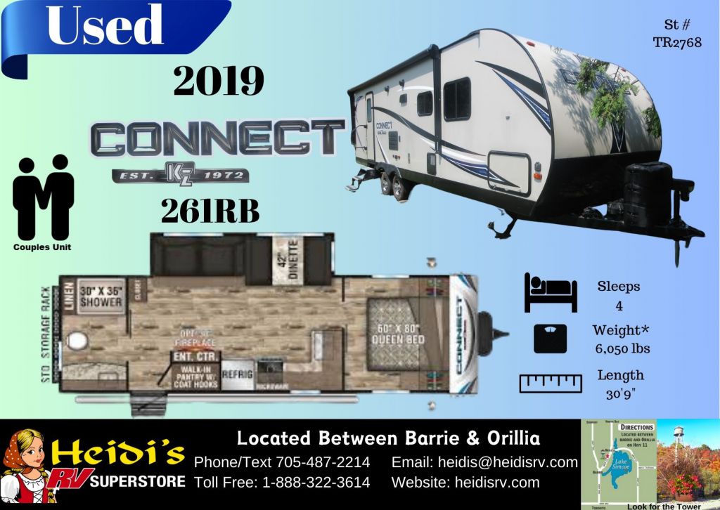 2019 K-Z INC. CONNECT 261RB (REAR BATHROOM*)