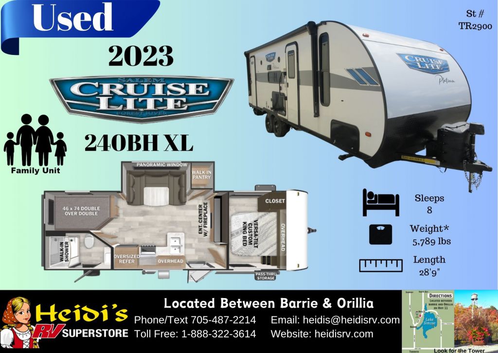 2023 FOREST RIVER SALEM CRUISE LITE 240BH XL (DBL/DBL BUNKS)