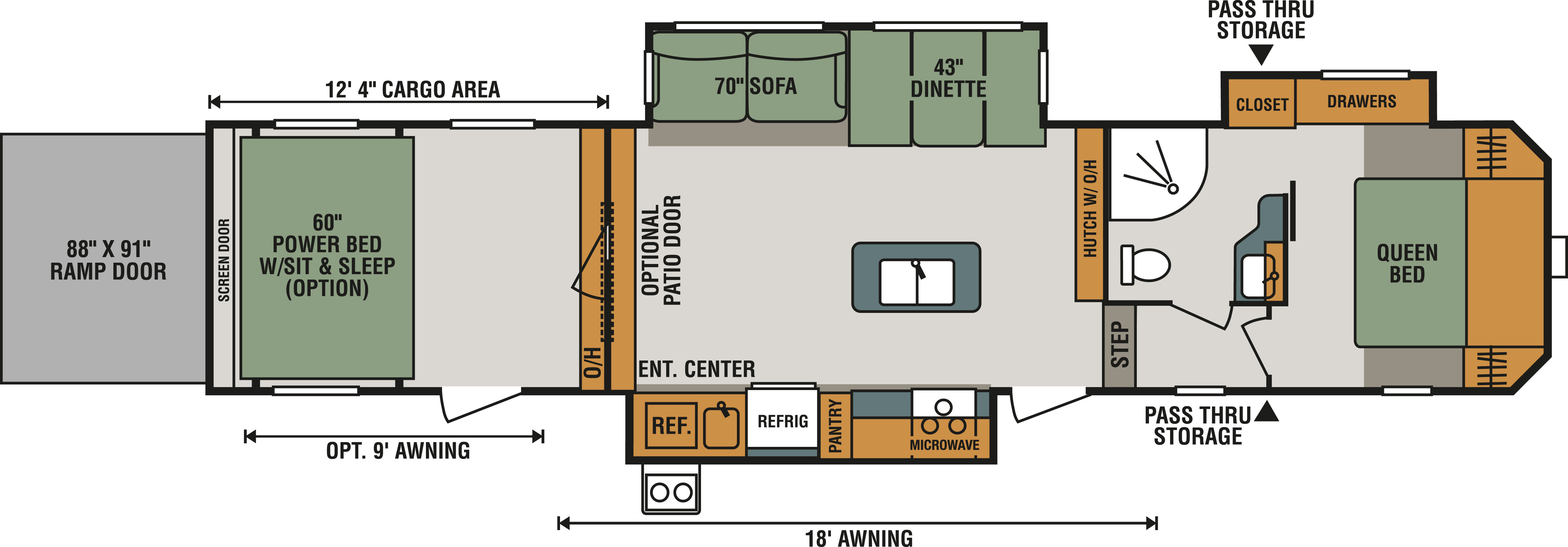 New 2019 K Z Inc Sportster 363th12 Toy Hauler St Davids View This Floorplan